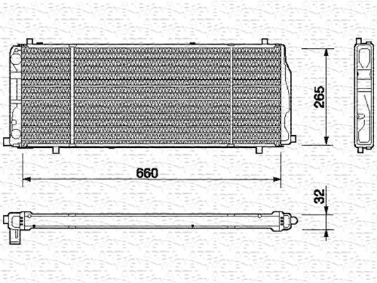 MAGNETI MARELLI radiatorius, variklio aušinimas 350213405000